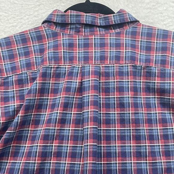 Vintage Ralph Lauren Shirt Mens 3XLT Plaid Classic Fit Button Down Blue Label - Picture 6 of 11